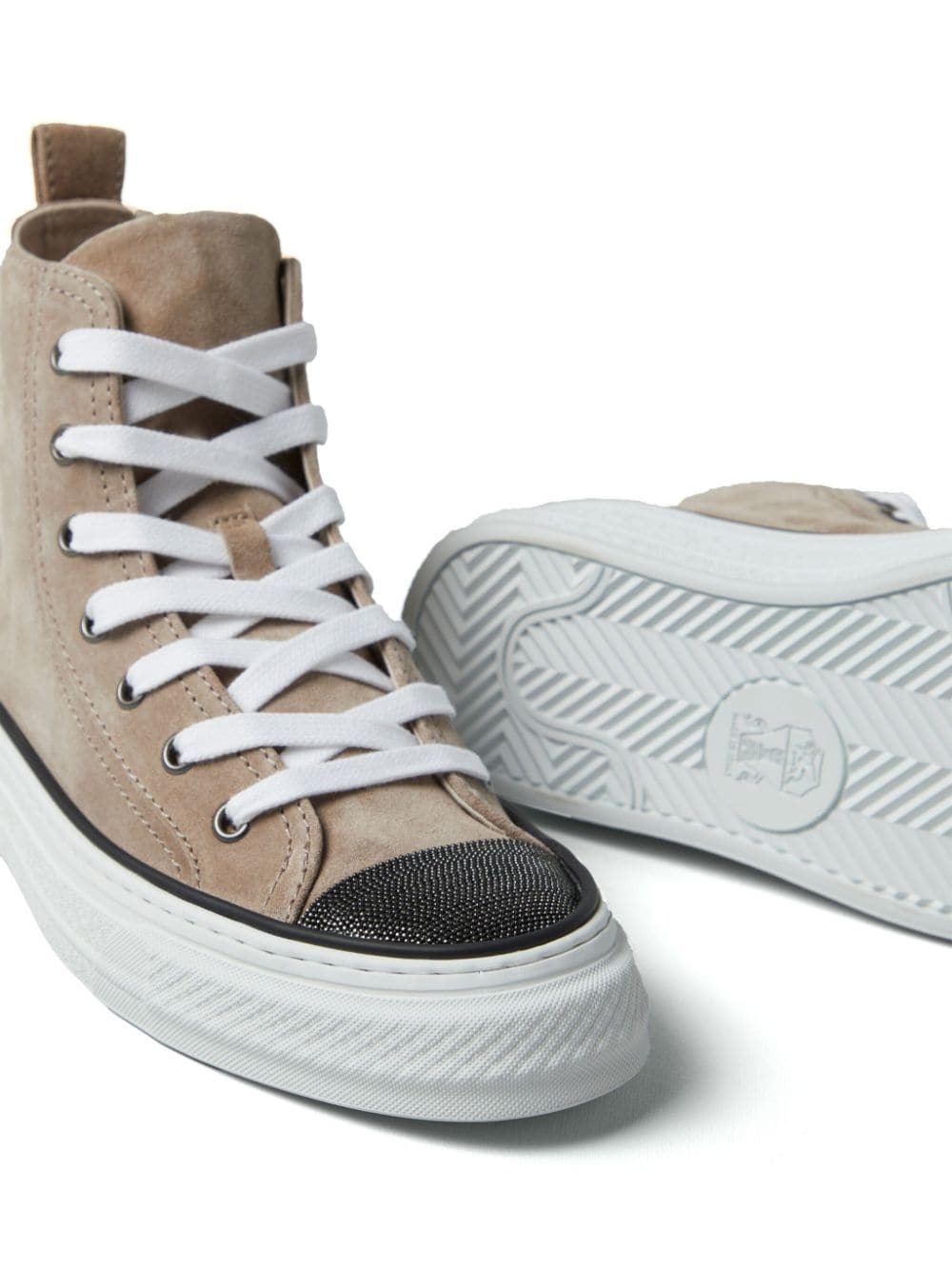 panelled lace-up sneakers - 4