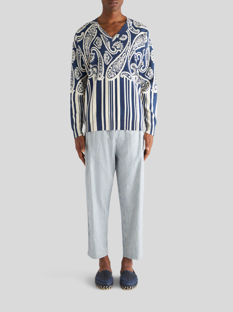 STRIPED PAISLEY COTTON JUMPER 3