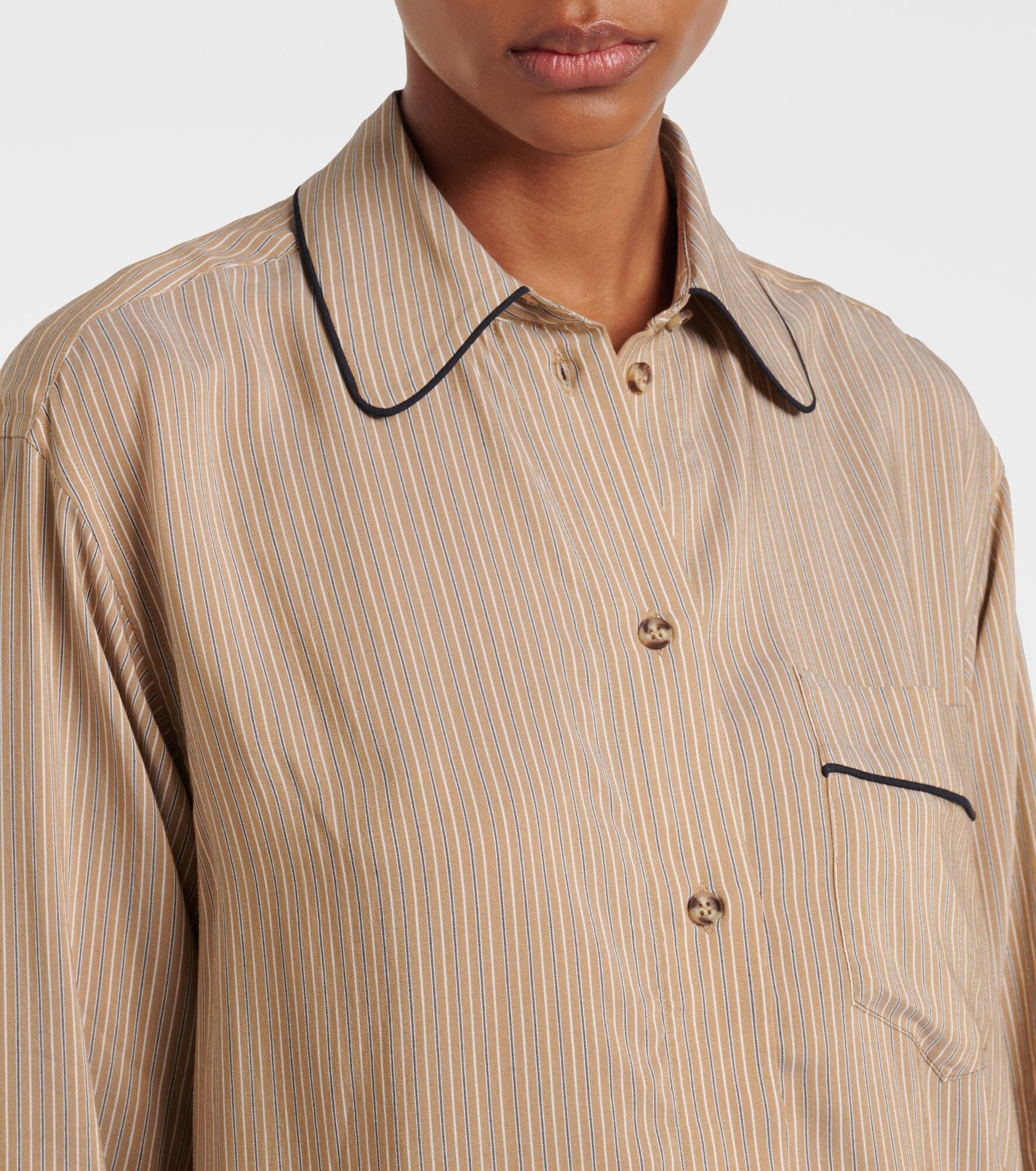 Striped pajama shirt - 4