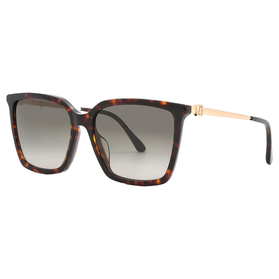 Jimmy Choo Grey Gradient Square Ladies Sunglasses TOTTA/G/S 0086/HA 56 - 3
