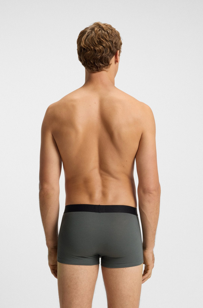 BOSS THREE-PACK OF STRETCH TRUNKS IN COTTON outlook