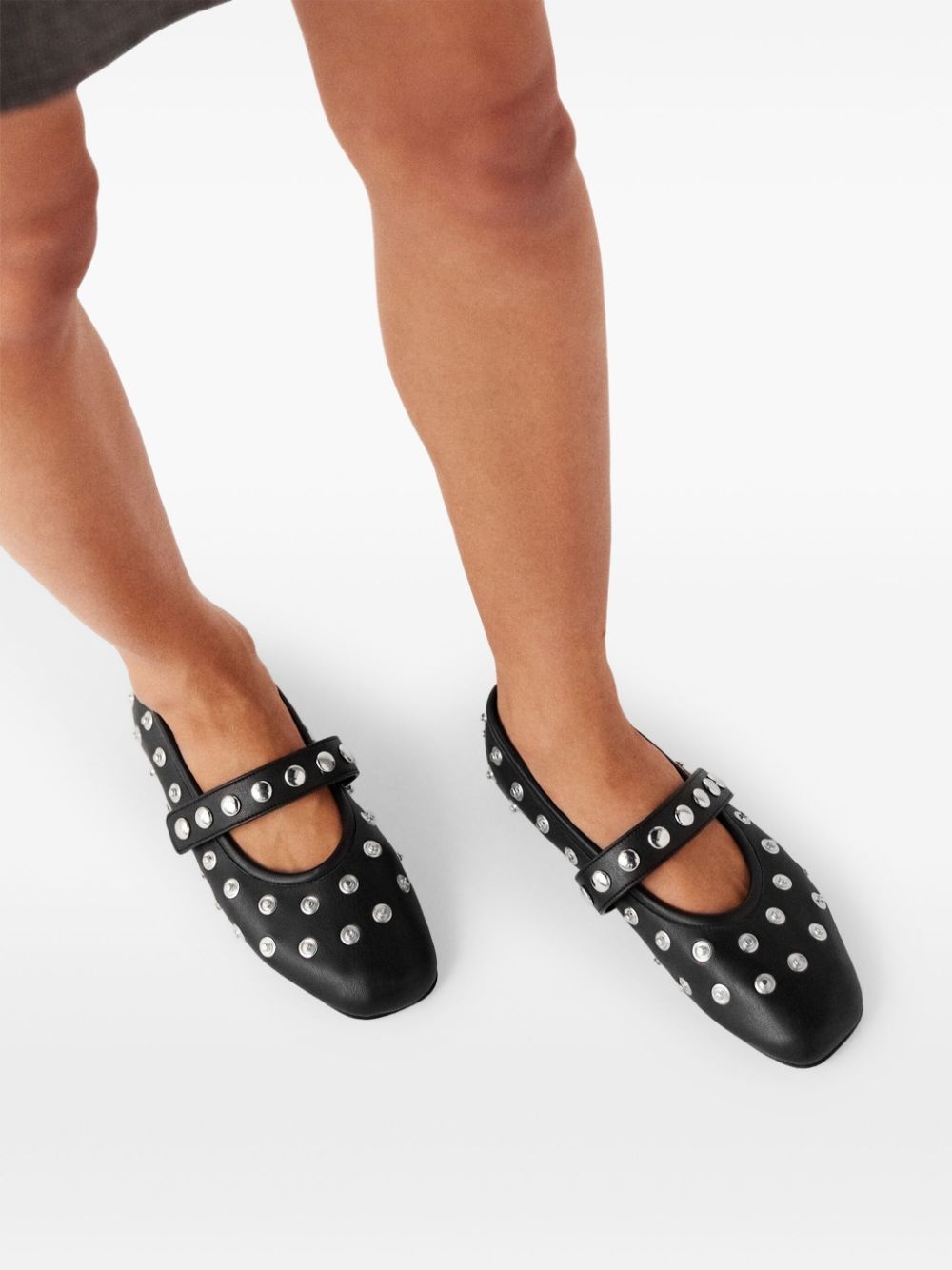stud-embellished ballerinas - 5