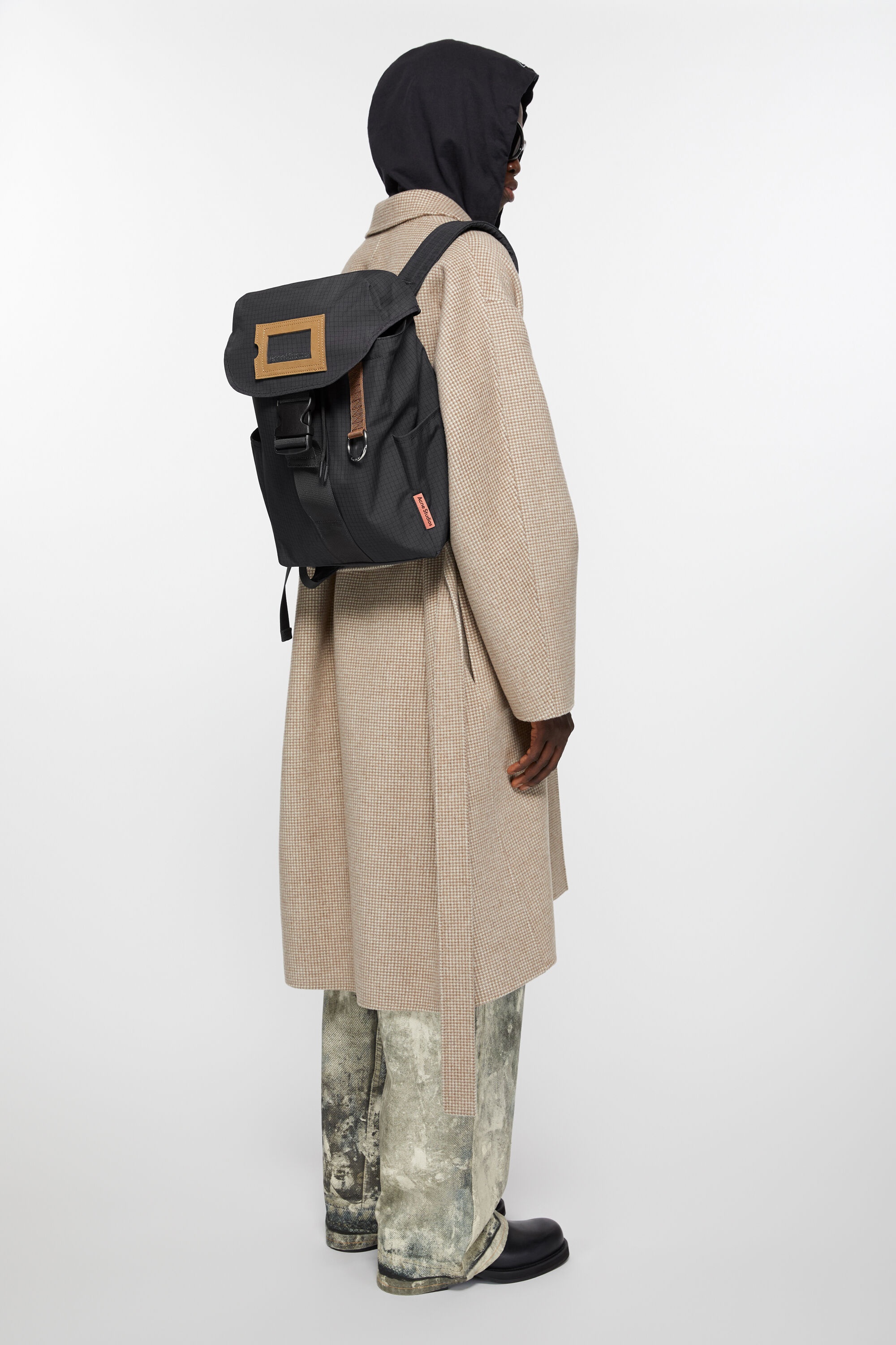 Ripstop nylon backpack - Black - 3