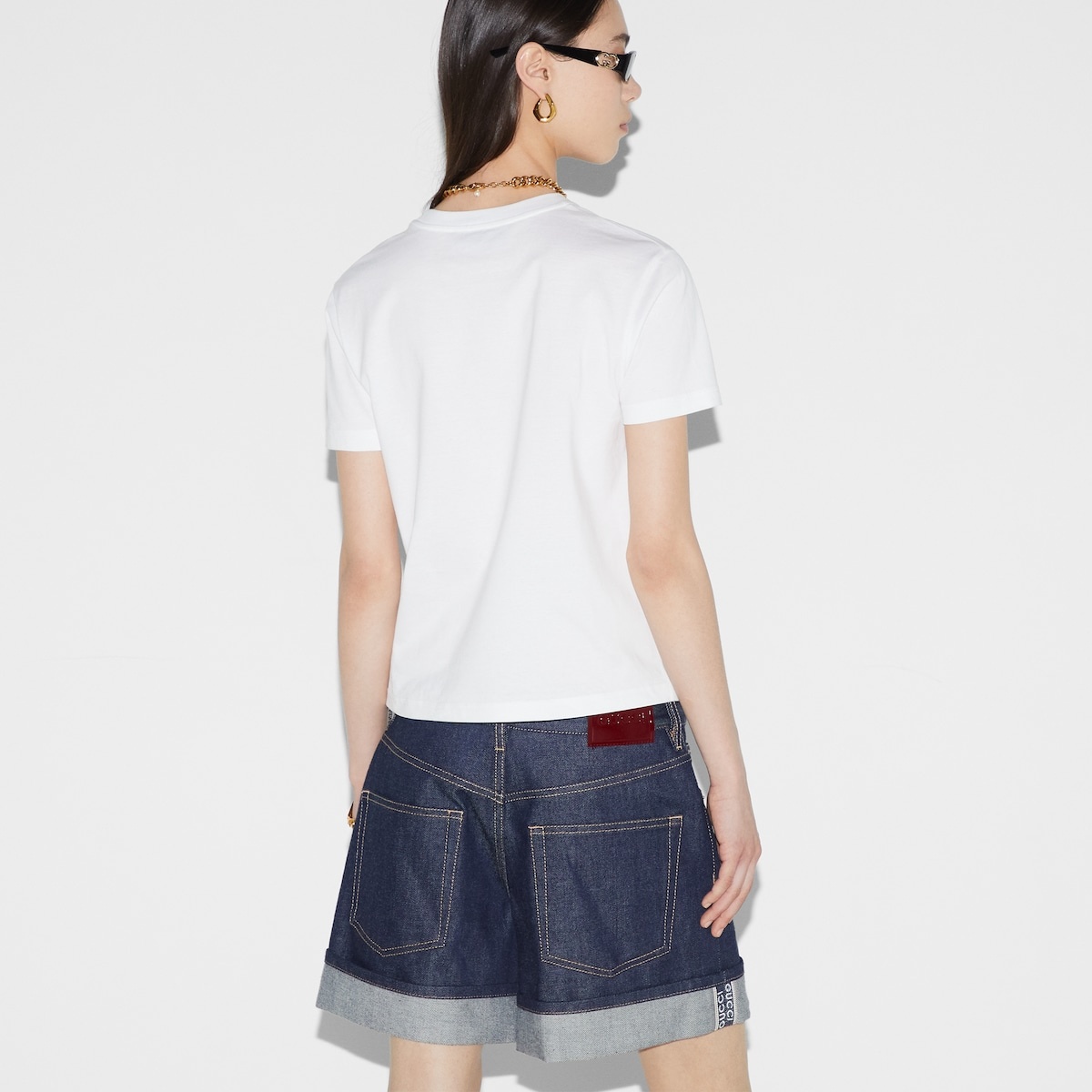 Gucci butterfly print cotton T-shirt - 4