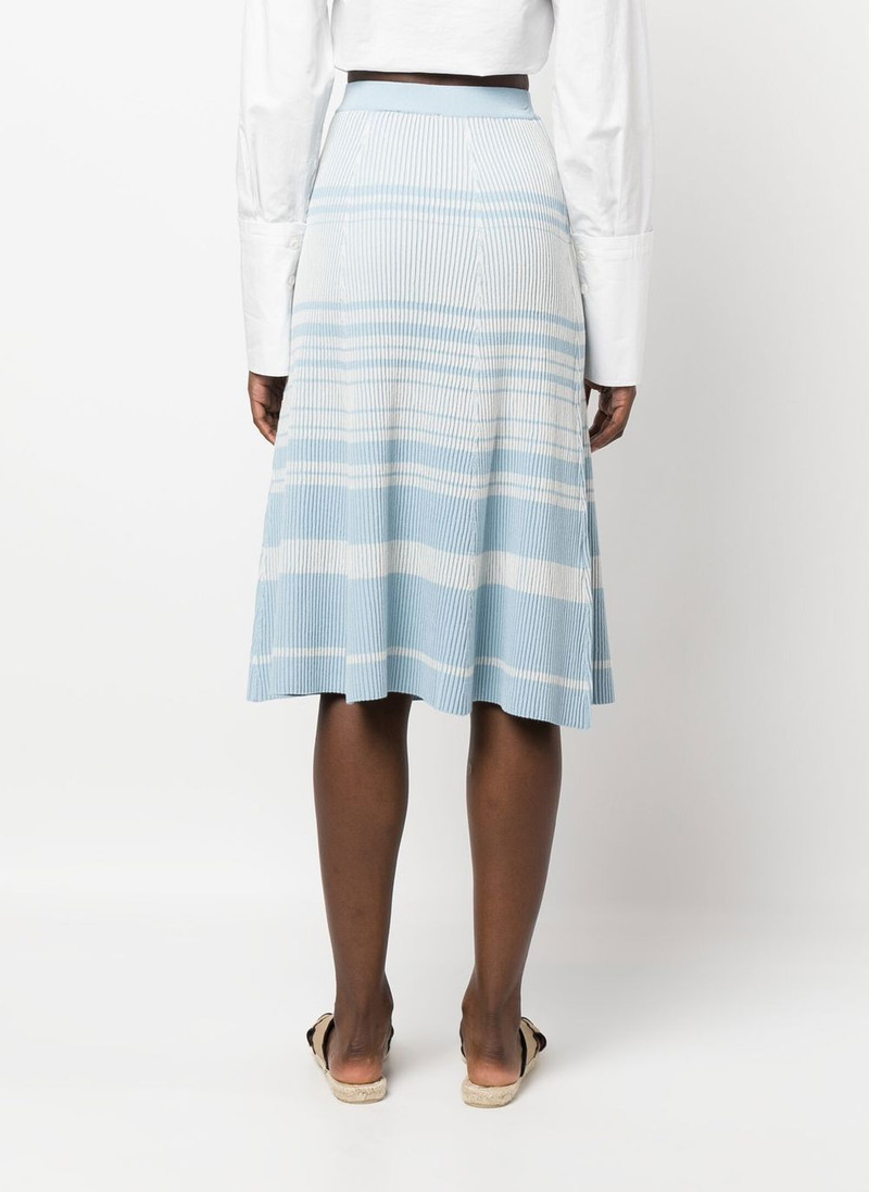 striped ribbed midi skirt 4
