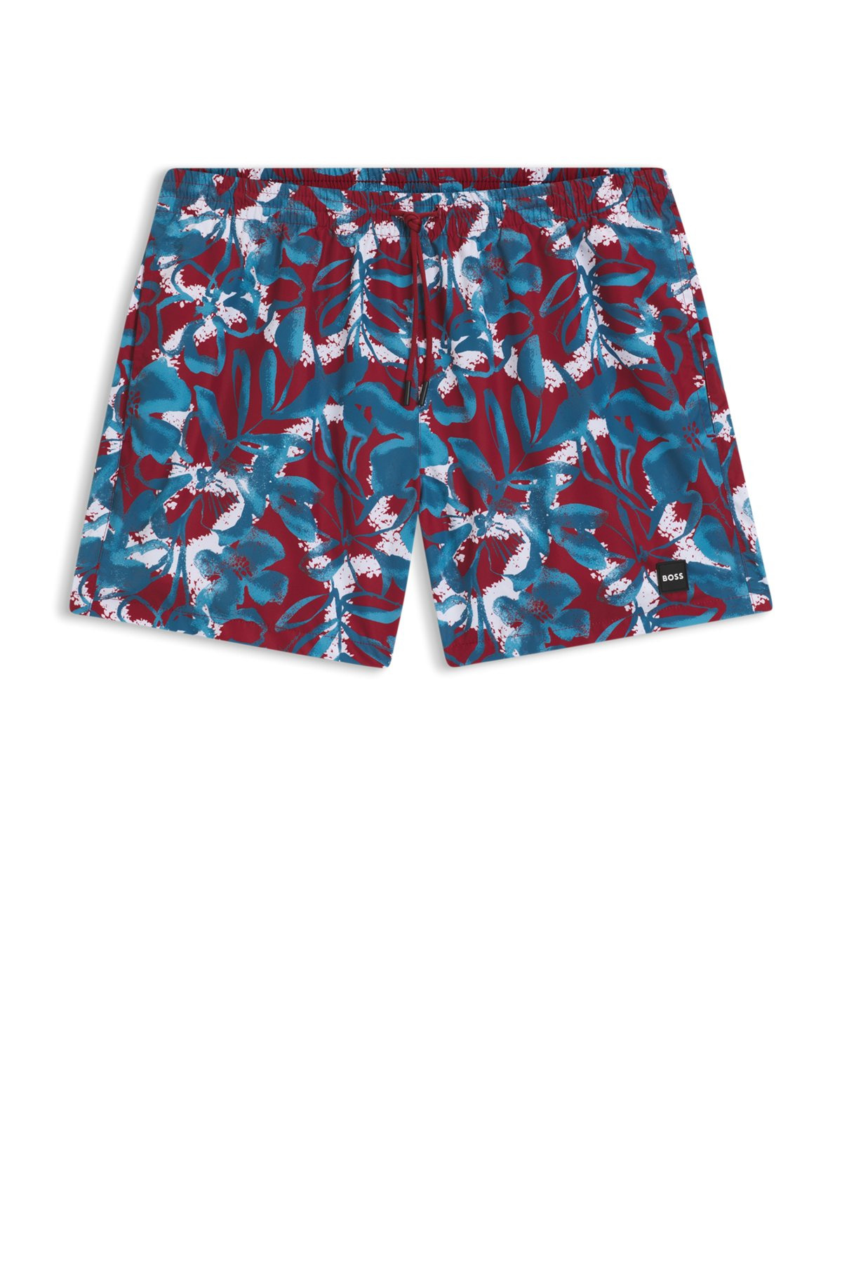 FULLY LINED SWIM SHORTS WITH SEASONAL PRINT - 1
