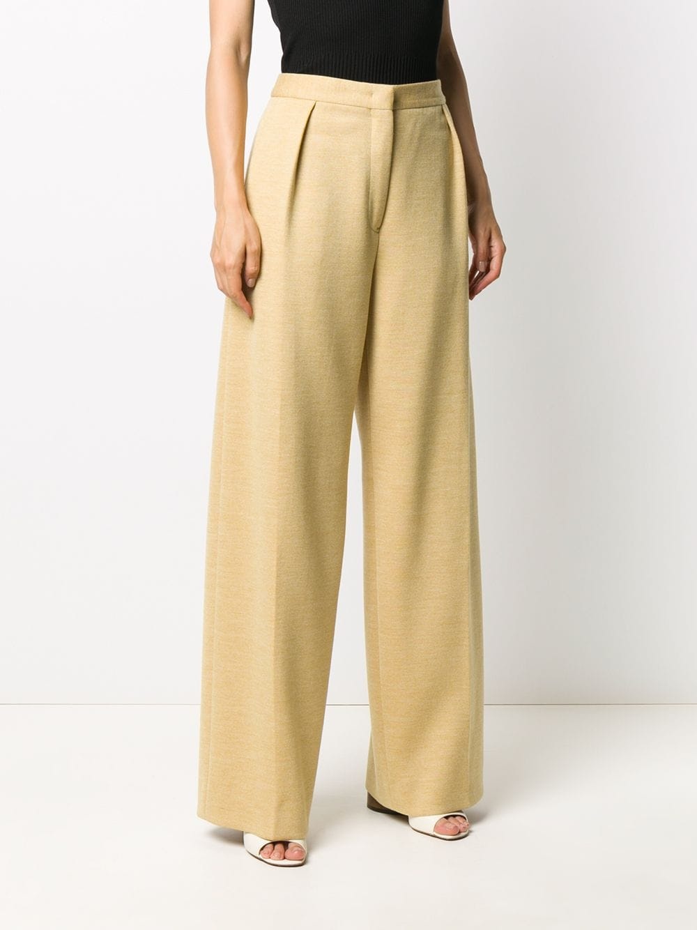 high-waisted pleated trousers - 3