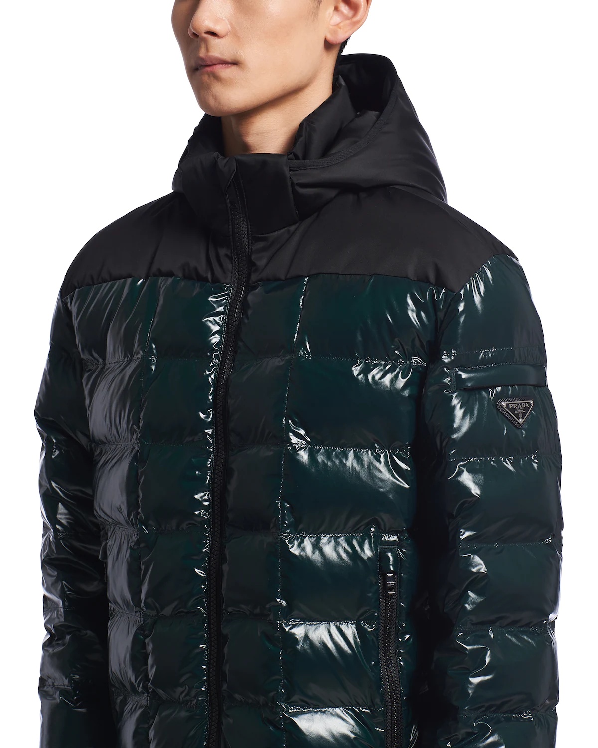 Hooded nylon down jacket - 5