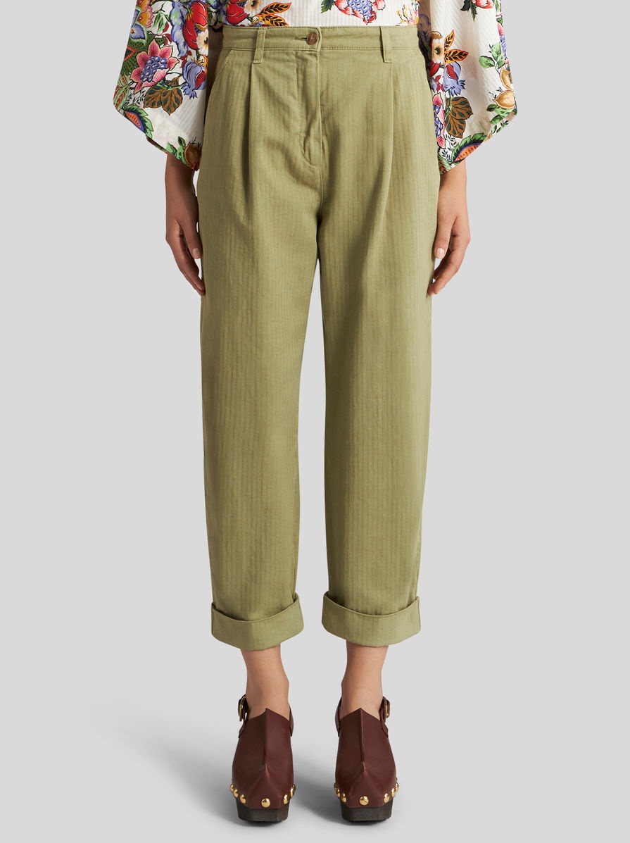 CROPPED CHINO TROUSERS - 2