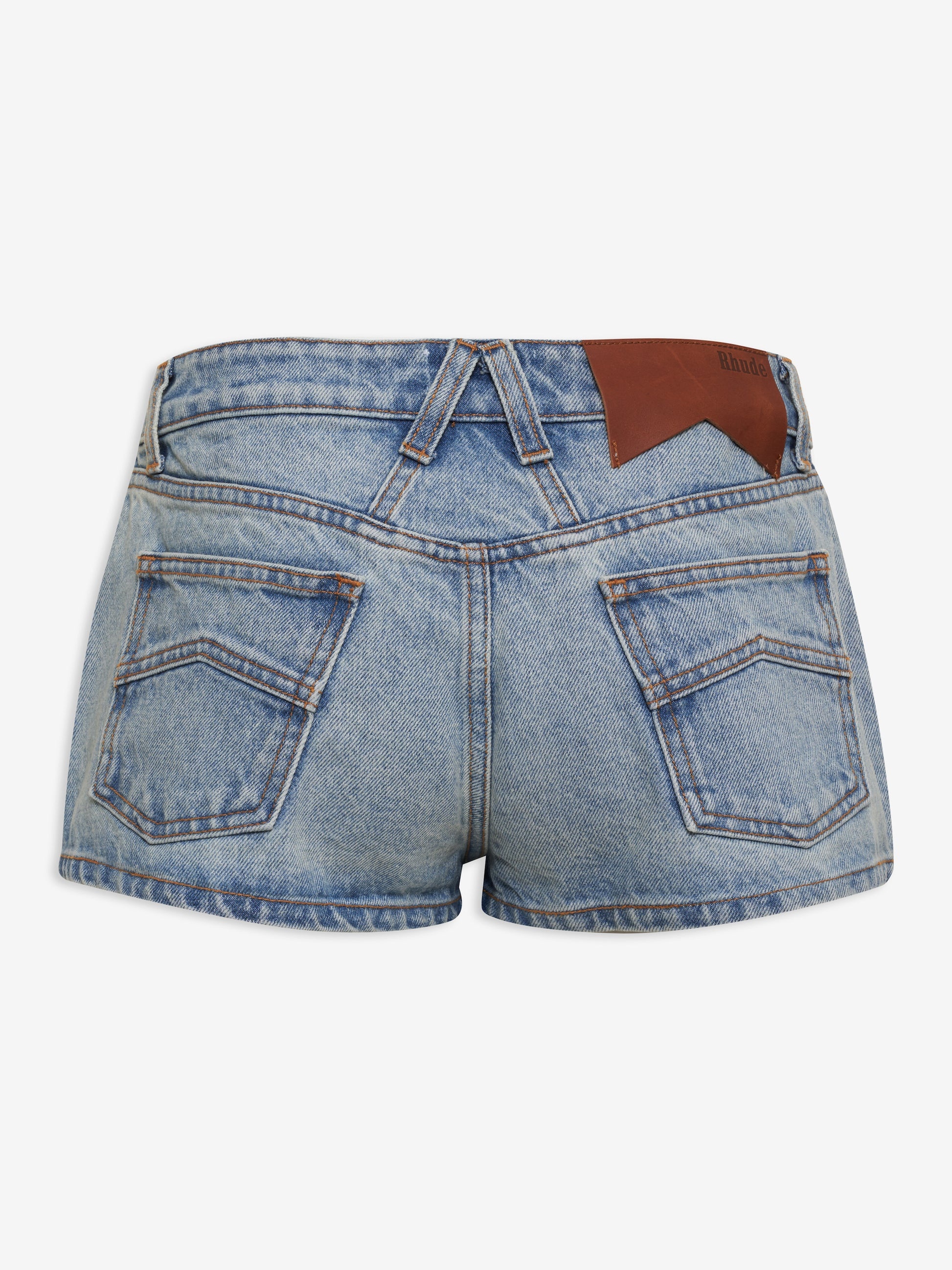 LOW-WAIST DENIM SHORTS - 2