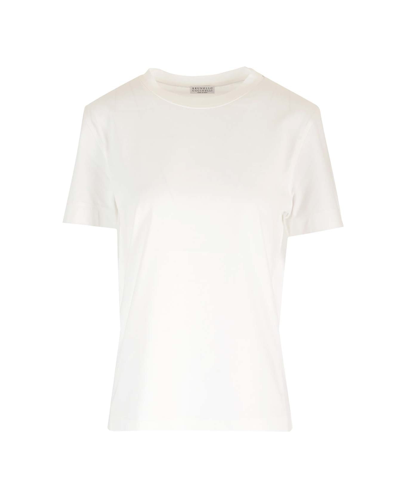 White Cotton T-shirt - 1