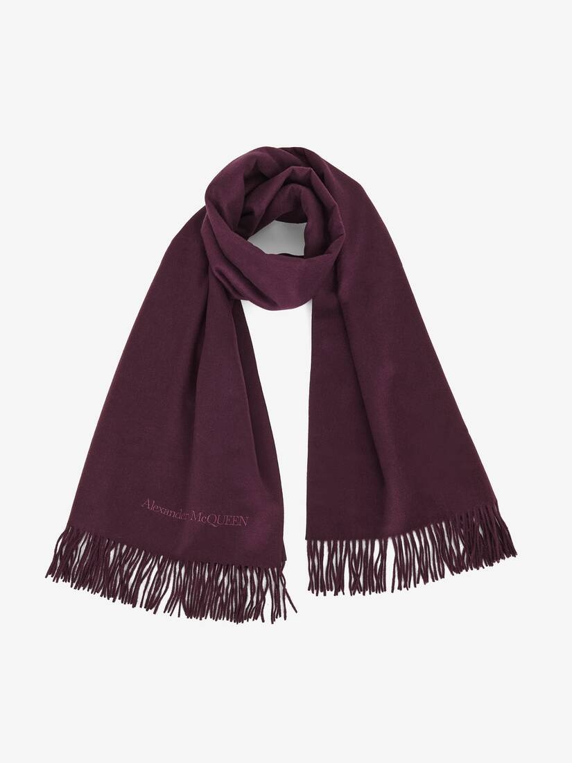 Women's Embroidered Stole in Night Shade - 2