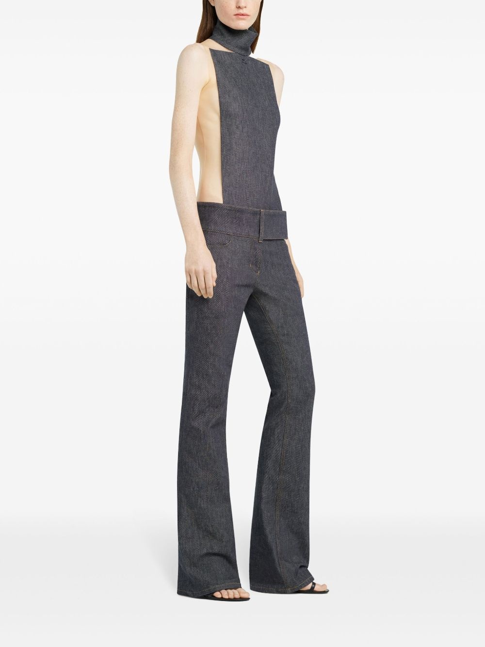 belted bootcut jeans - 3