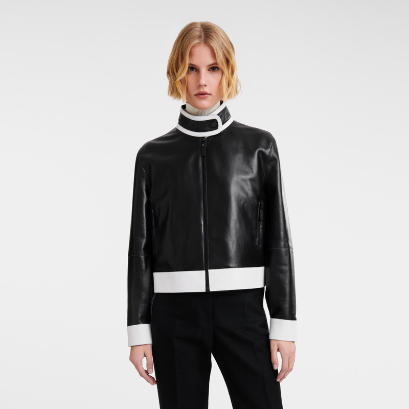 Leather short blouson Black - Leather 4