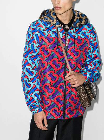 Burberry monogram-print hooded jacket outlook