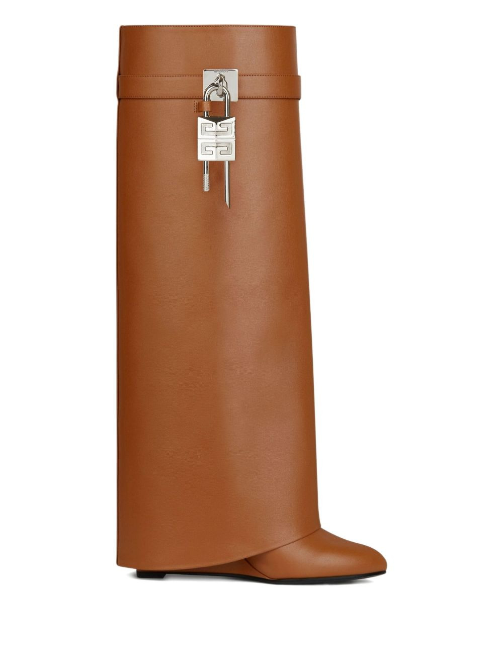 padlock leather boots - 2