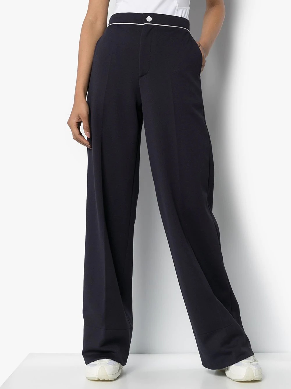 high-waisted flared trousers - 3