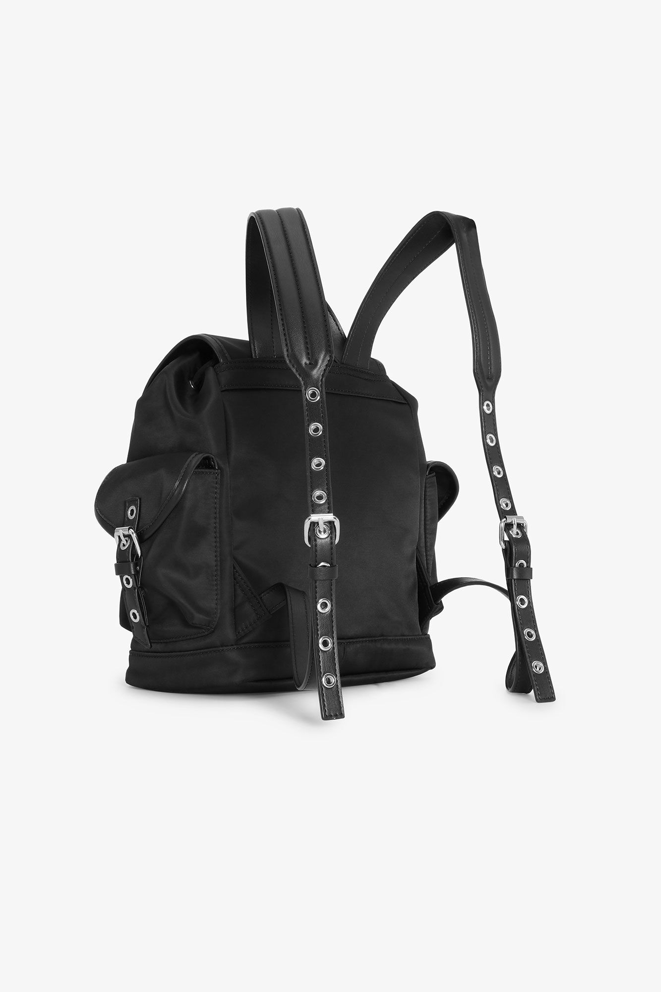 BLACK SMALL BUCKY NYLON BACKPACK - 2
