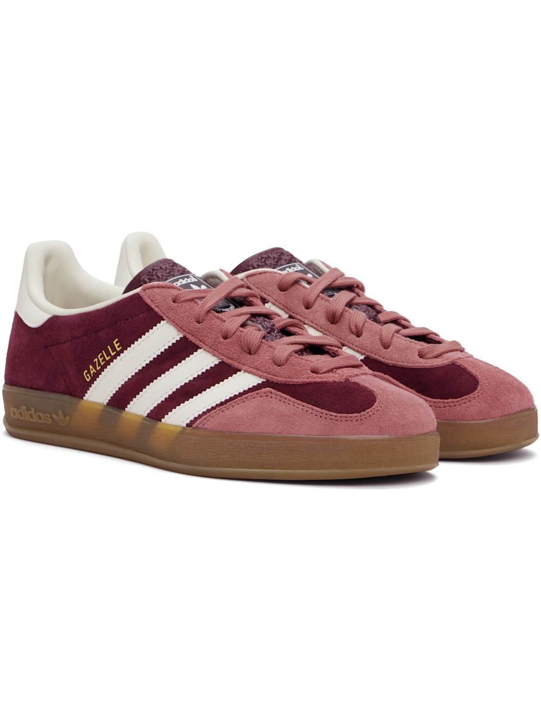Burgundy & Pink Gazelle Indoor Sneakers - 4