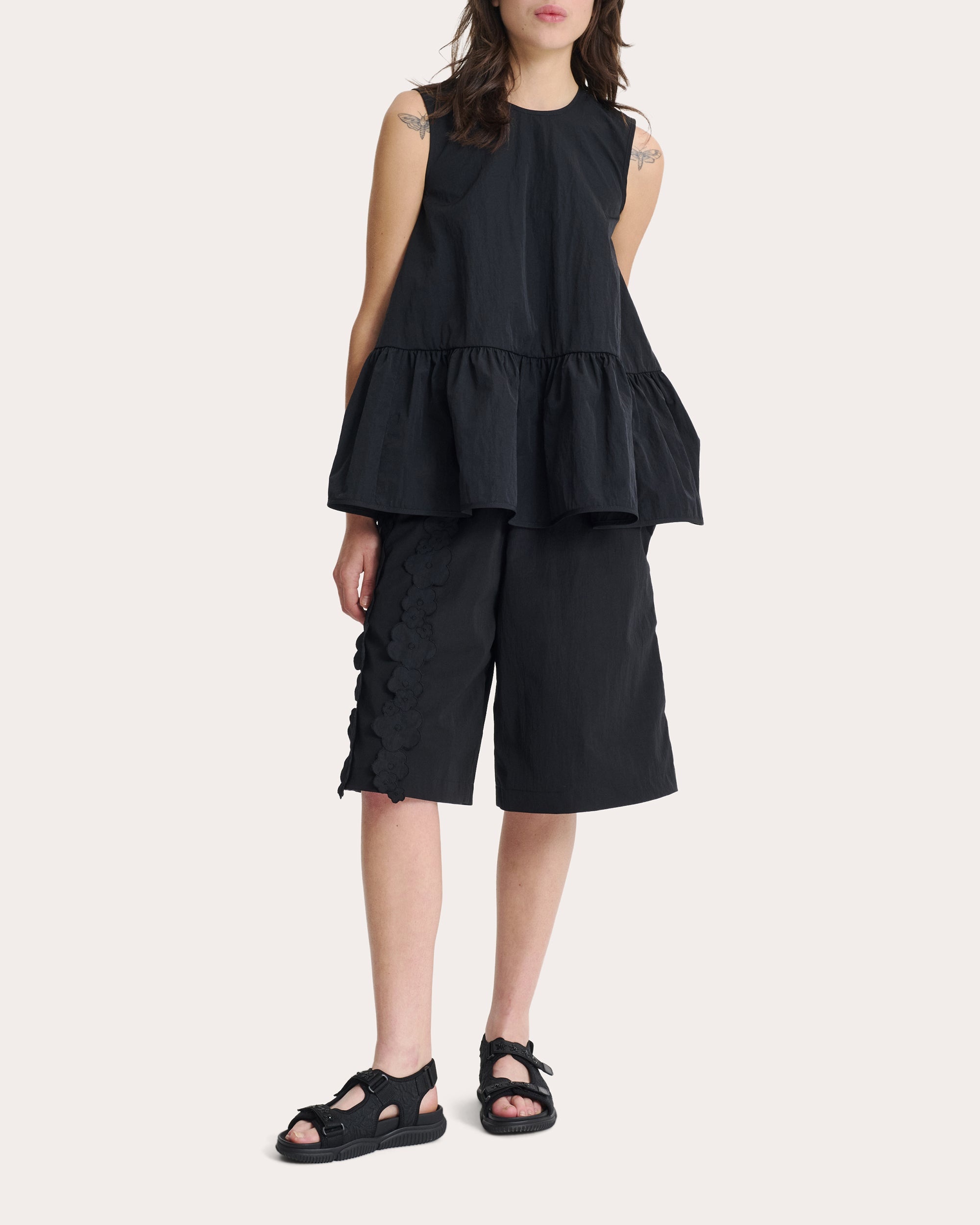 Asta Recycled Taffeta Peplum Top - 2