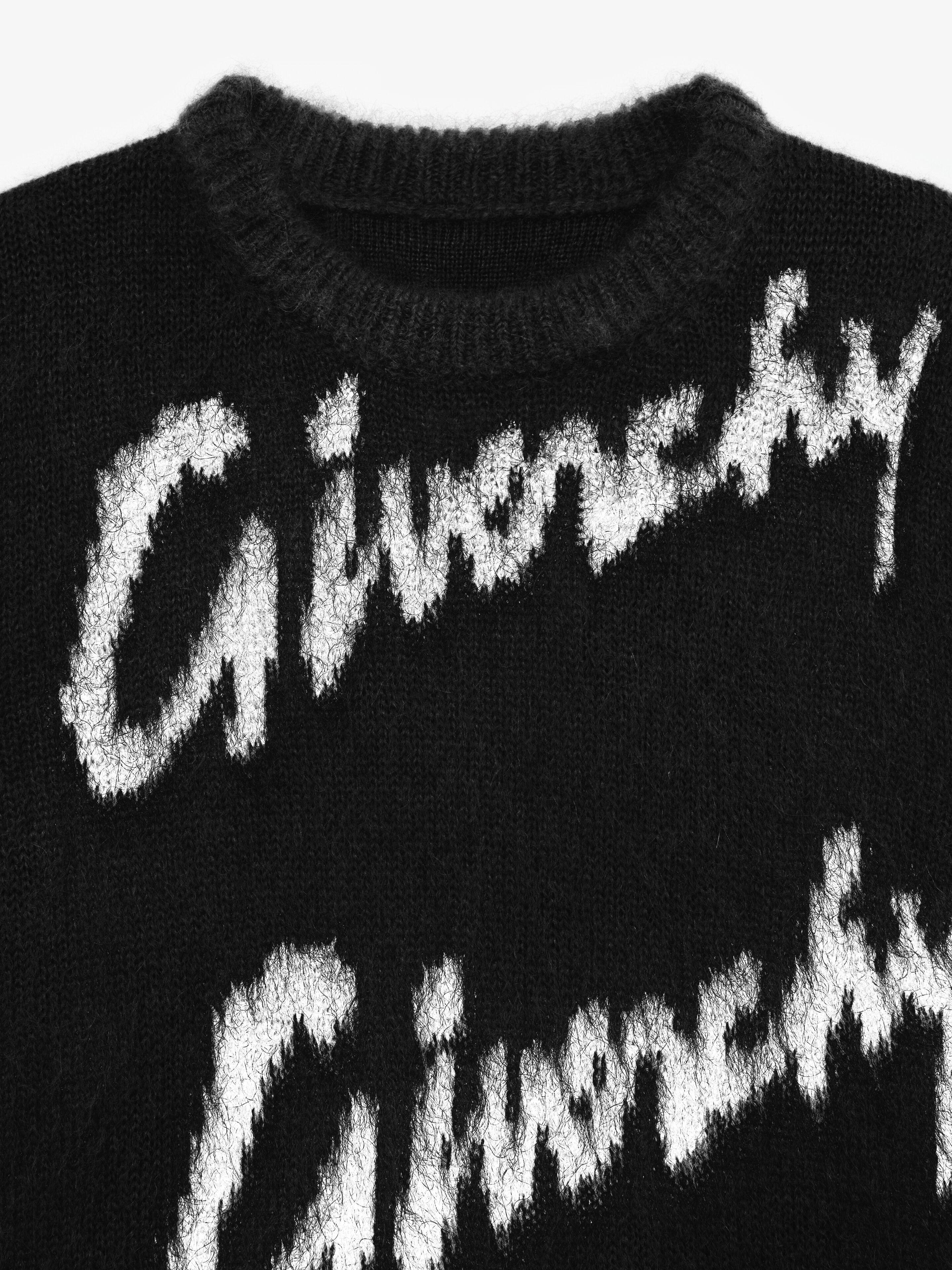 SWEATER IN ALL-OVER GIVENCHY INTARSIA MOHAIR AND WOOL - 5