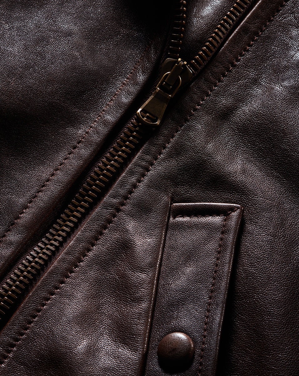 THANDIE LEATHER DICKEY JACKET - 5