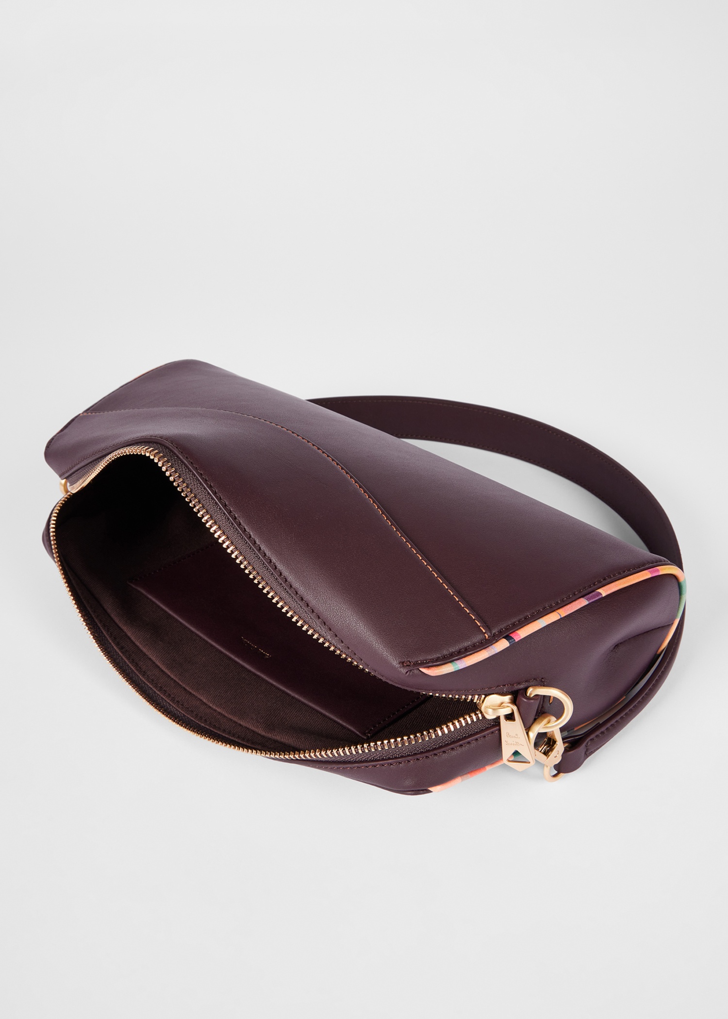 Women's Burgundy Inverted 'Dusky Swirl' Shoulder Bag - 9
