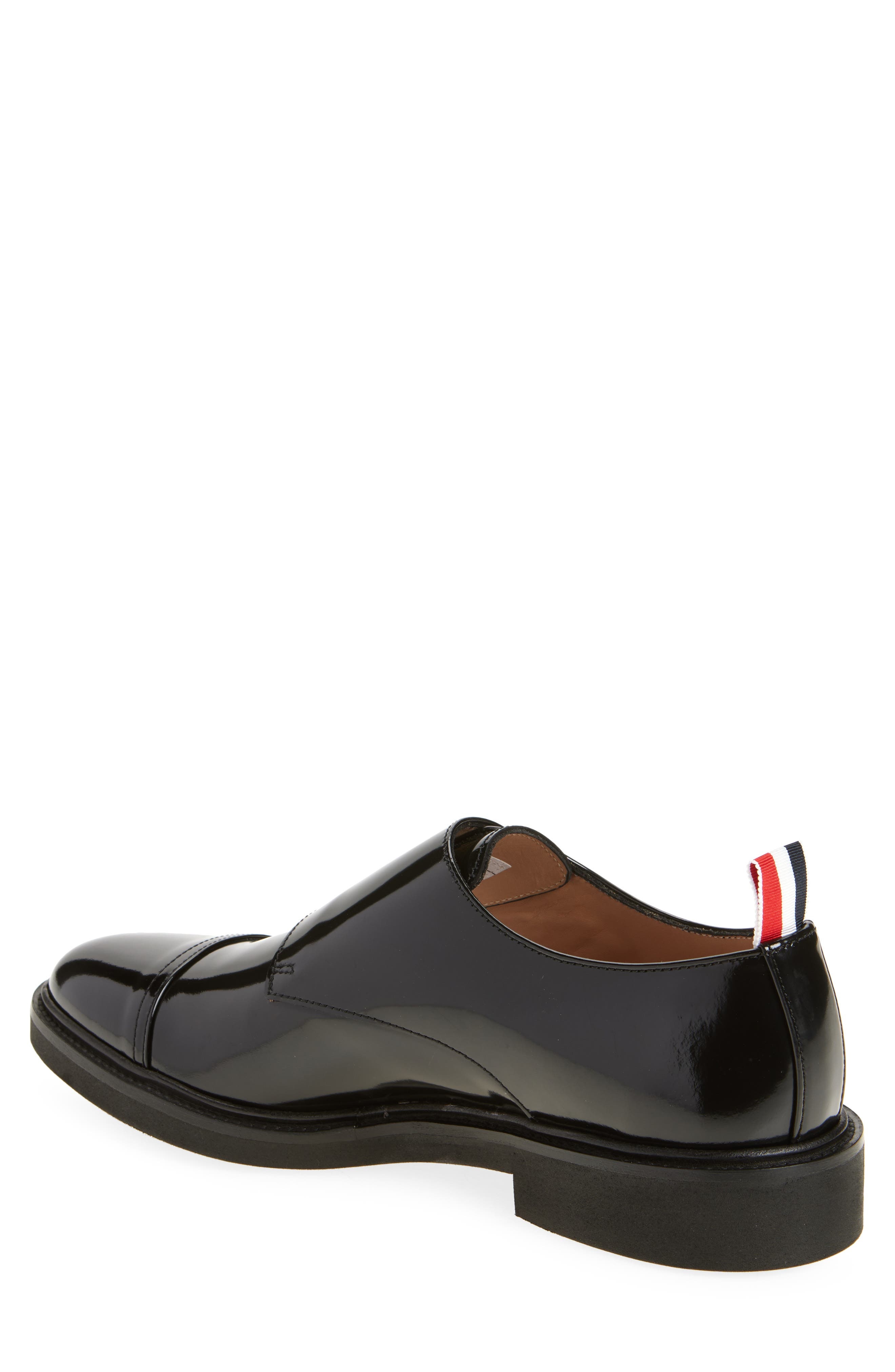 Thom Browne Cap Toe Monk Shoe in Black at Nordstrom - 2