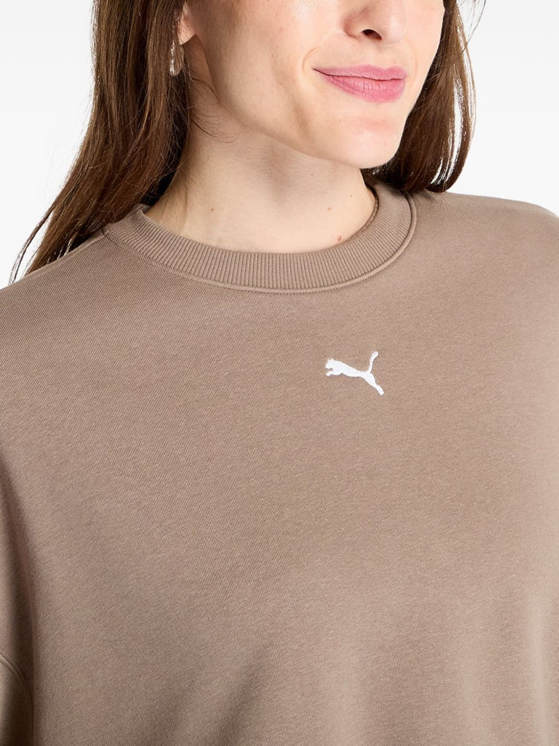 logo-embroidered cropped sweater 4