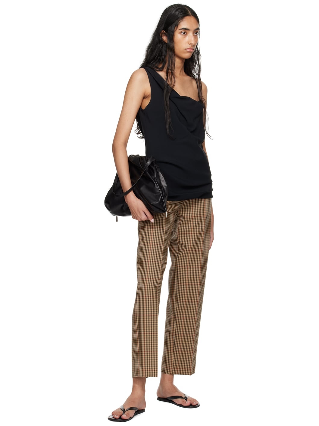 Tan Check Trousers - 4
