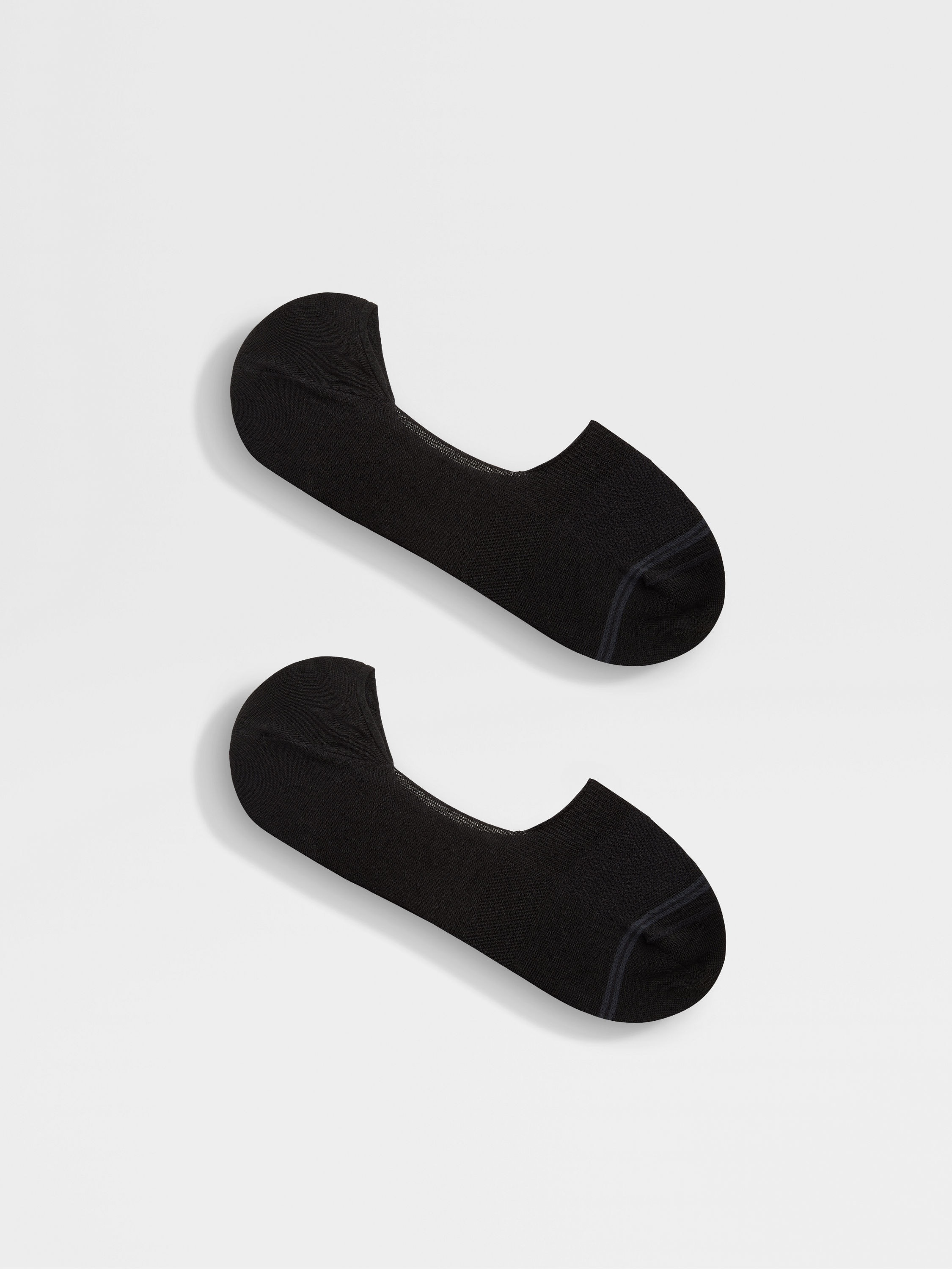 BLACK COTTON BLEND SOCKS - 3