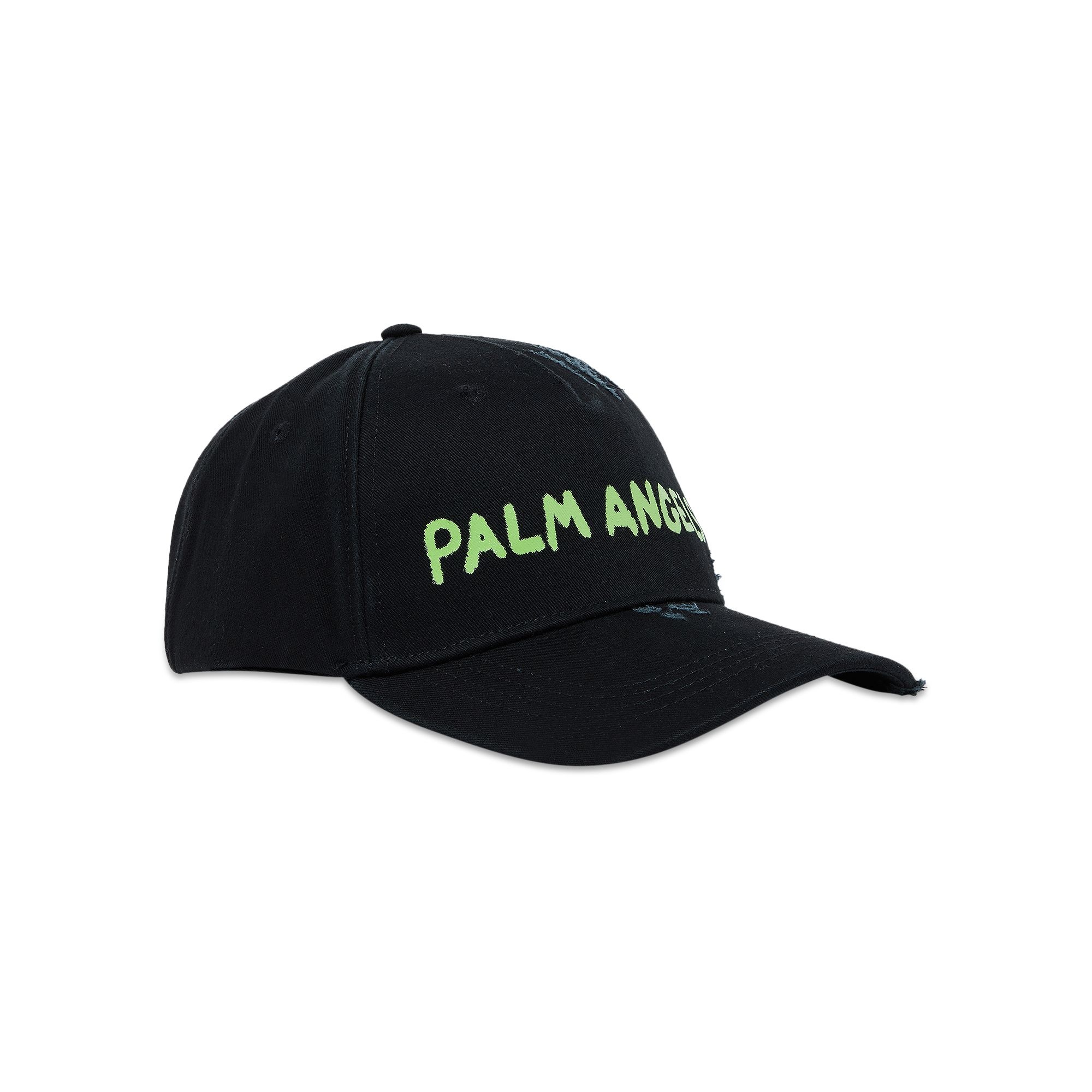 Palm Angels Seasonal Logo Cap 'Black/Green Fluorescent' - 2