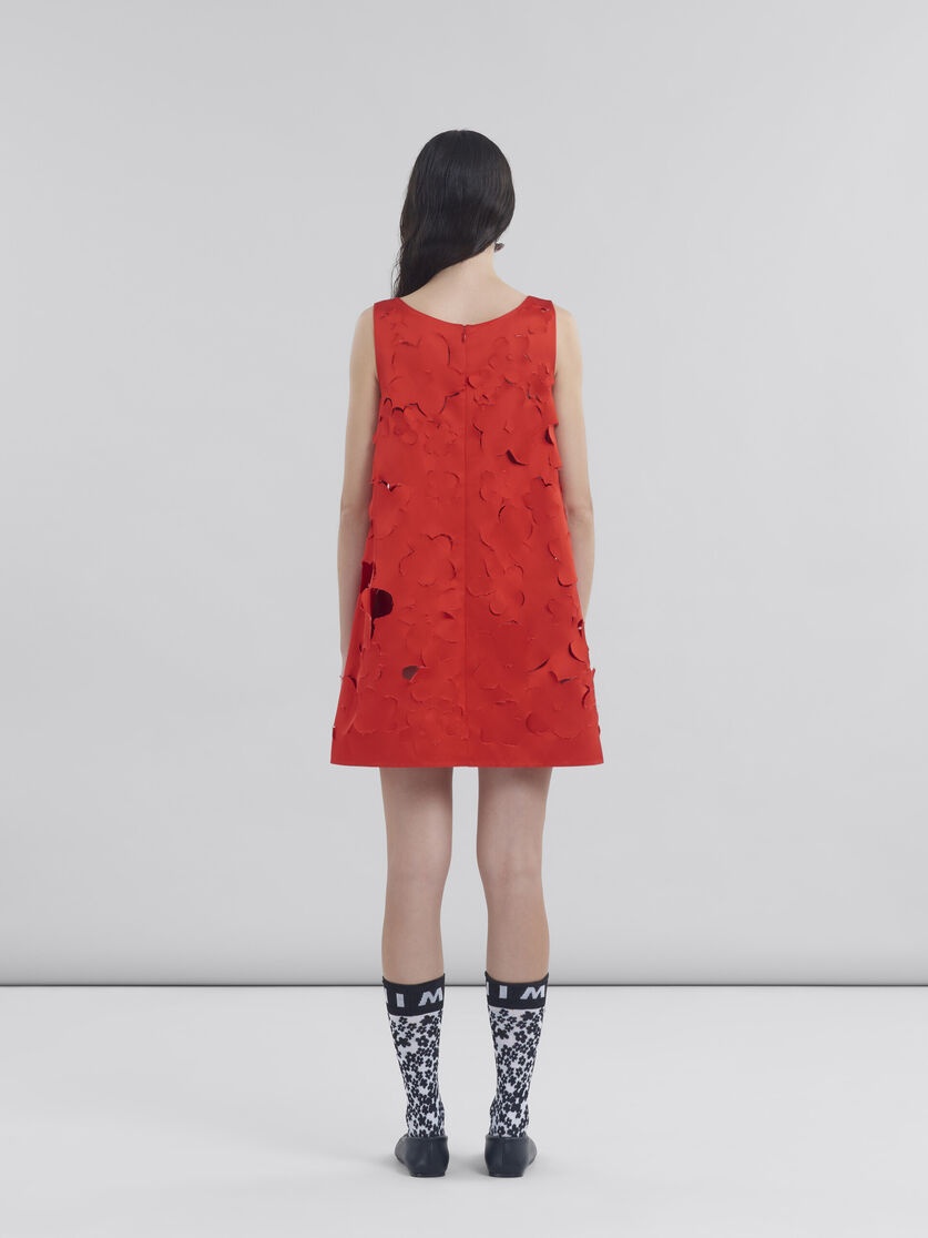 Marni FLARED DUCHESS SATIN DRESS WITH CUT OUT DETAIL