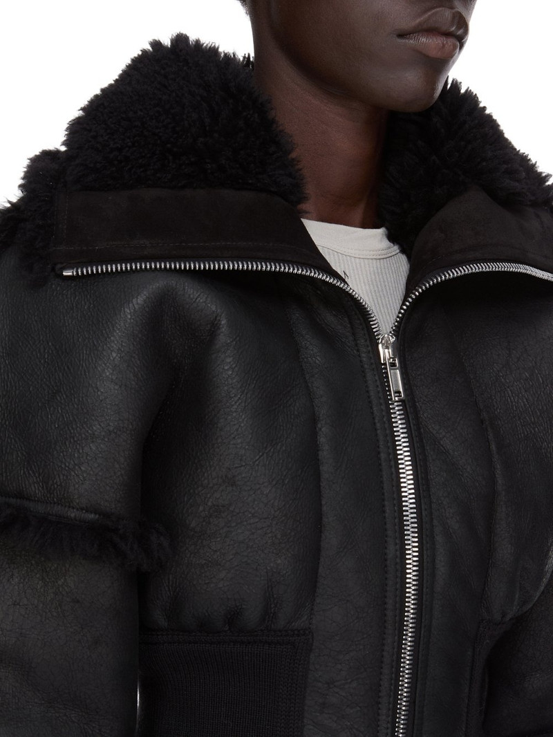 shearling-trimmed cropped jacket 4