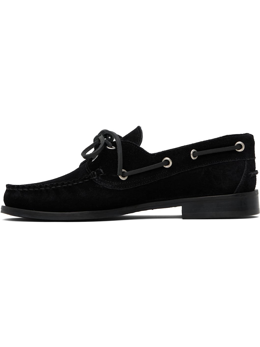 Black Harris Suede Boat Shoes - 3