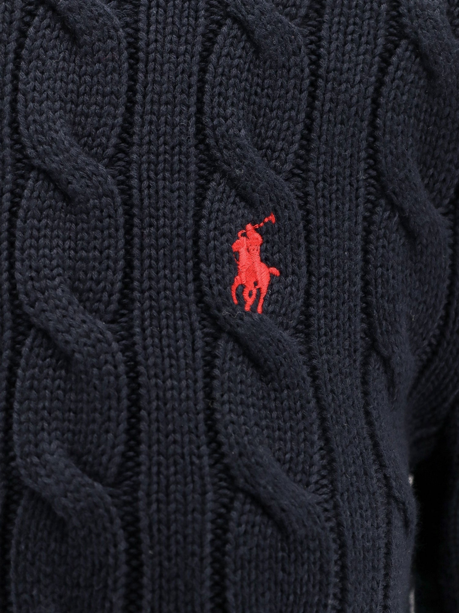 POLO RALPH LAUREN - Polo Ralph Lauren Cotton Cardigan With Contrasting Logo - 3