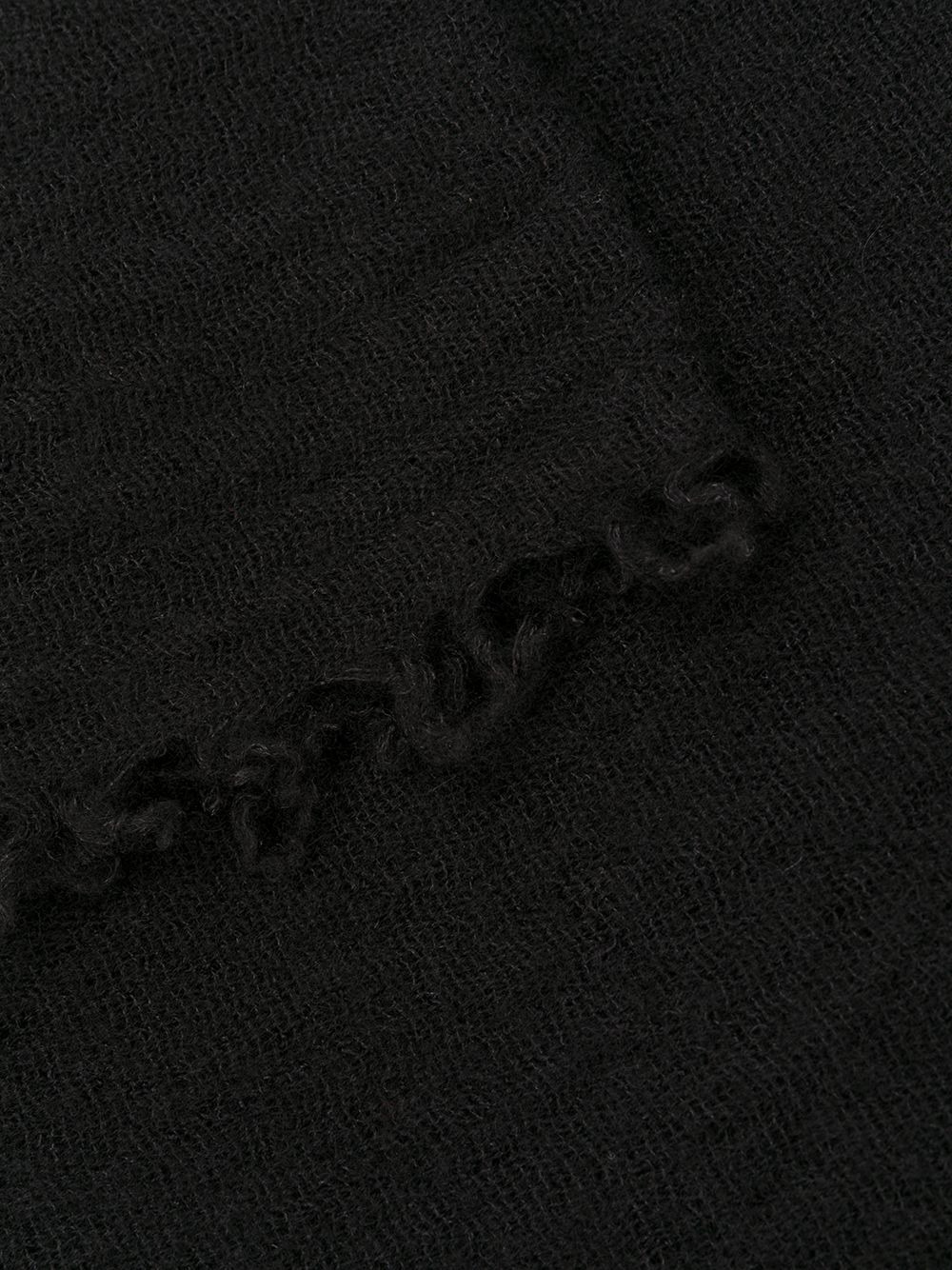fringed knitted scarf - 3