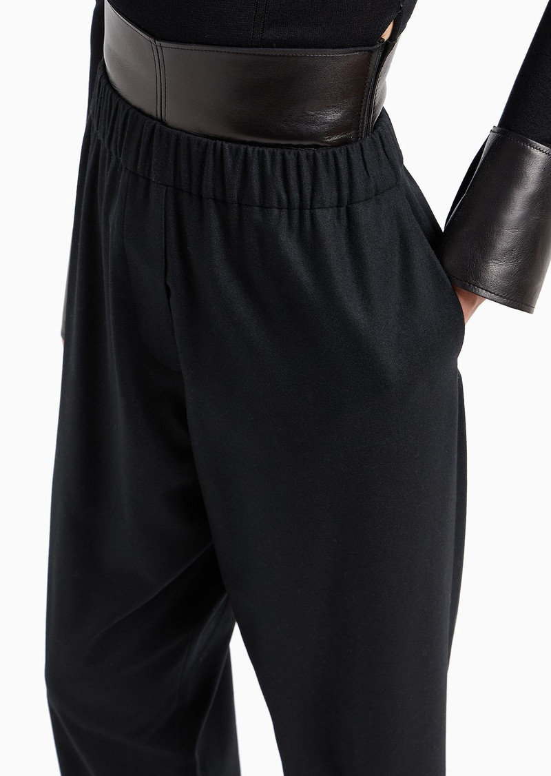 Soft wool and cashmere flannel trousers 5