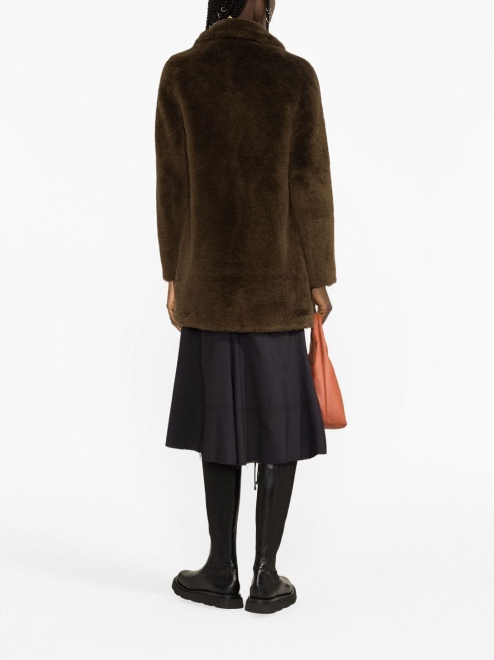 notched-collar single-breasted coat - 3