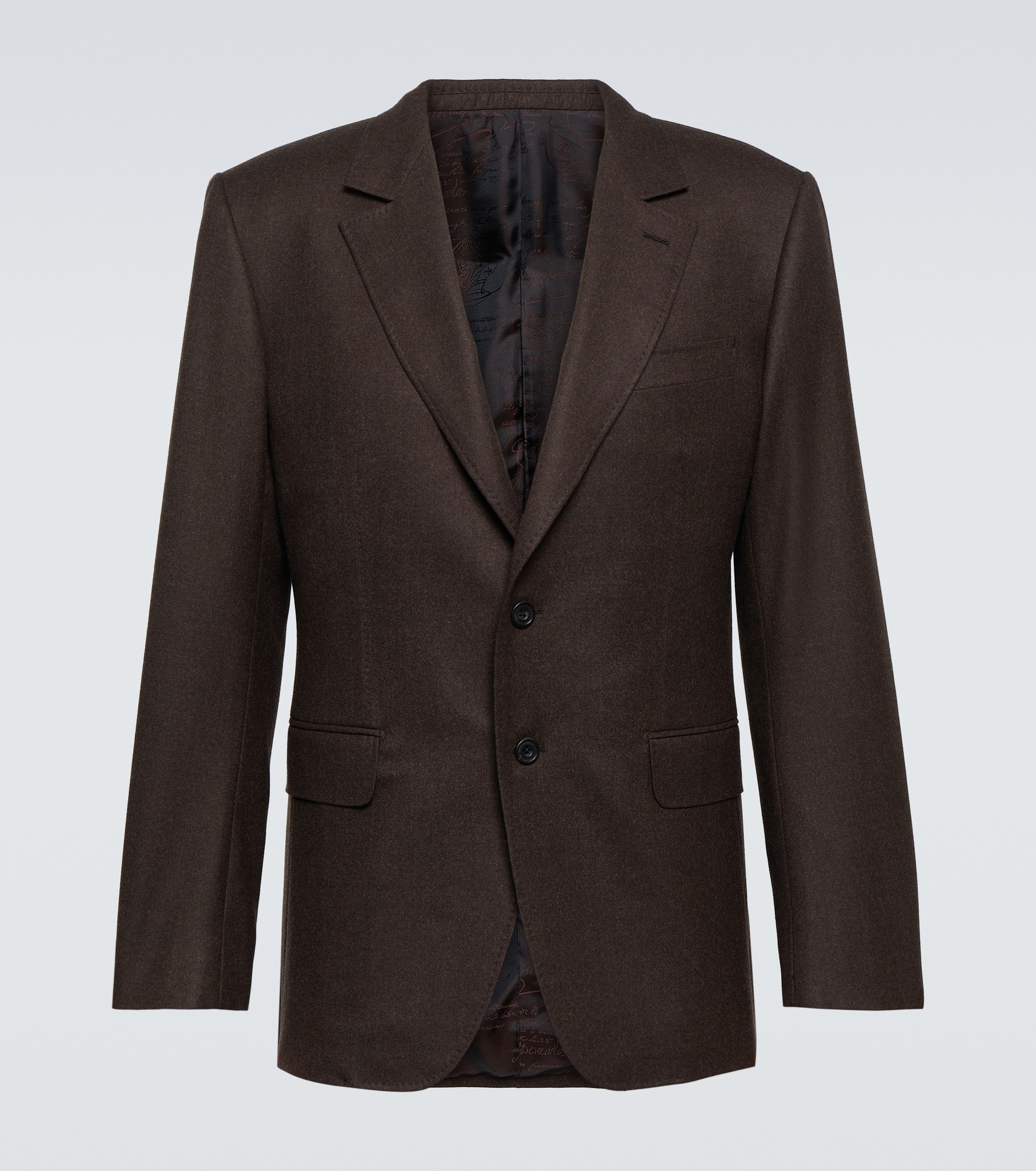 Single-breasted wool blazer - 1