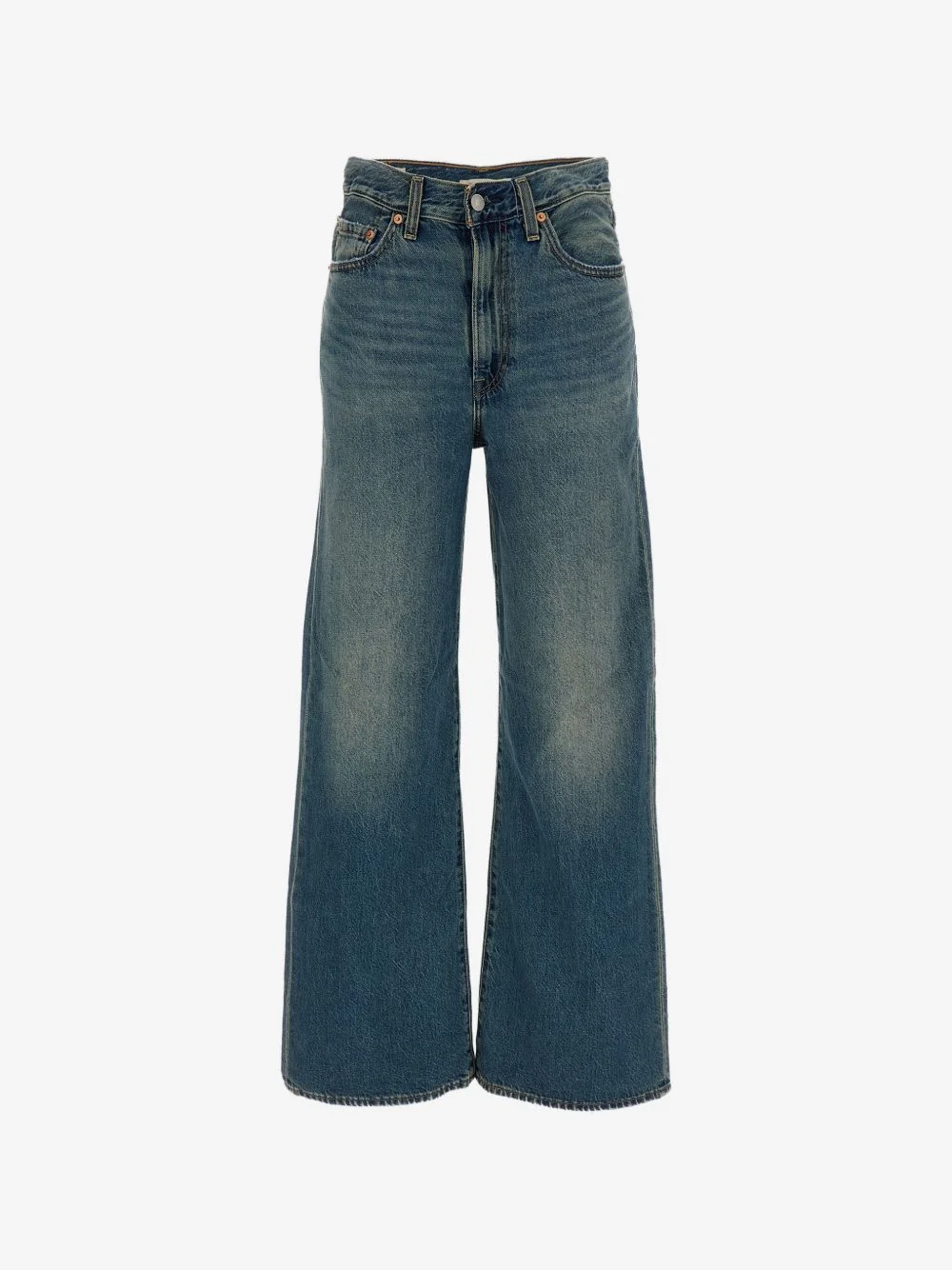 faded-effect wide-leg jeans - 1