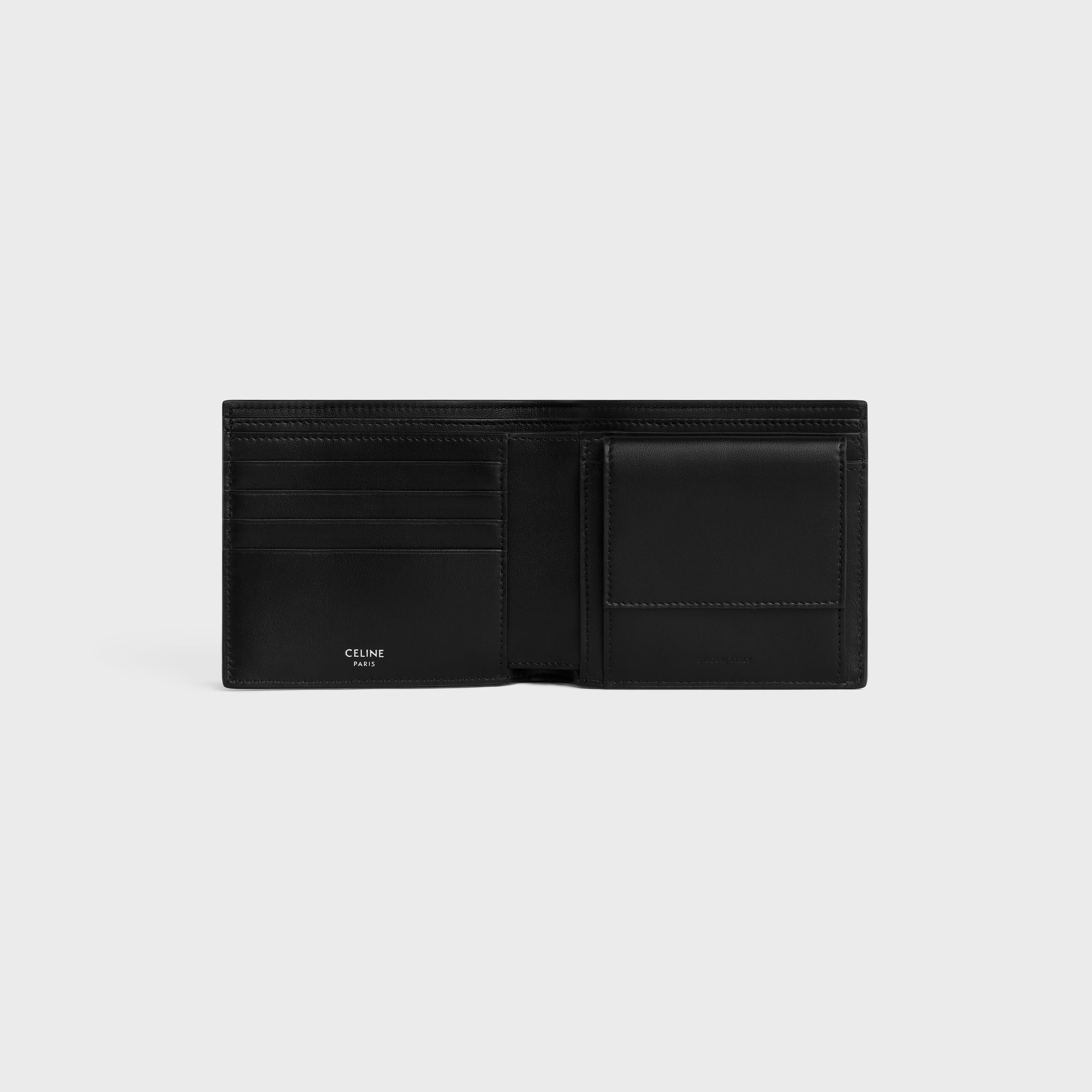 Bi-fold Wallet with Coin Compartment in Triomphe Canvas and calfskin - 4