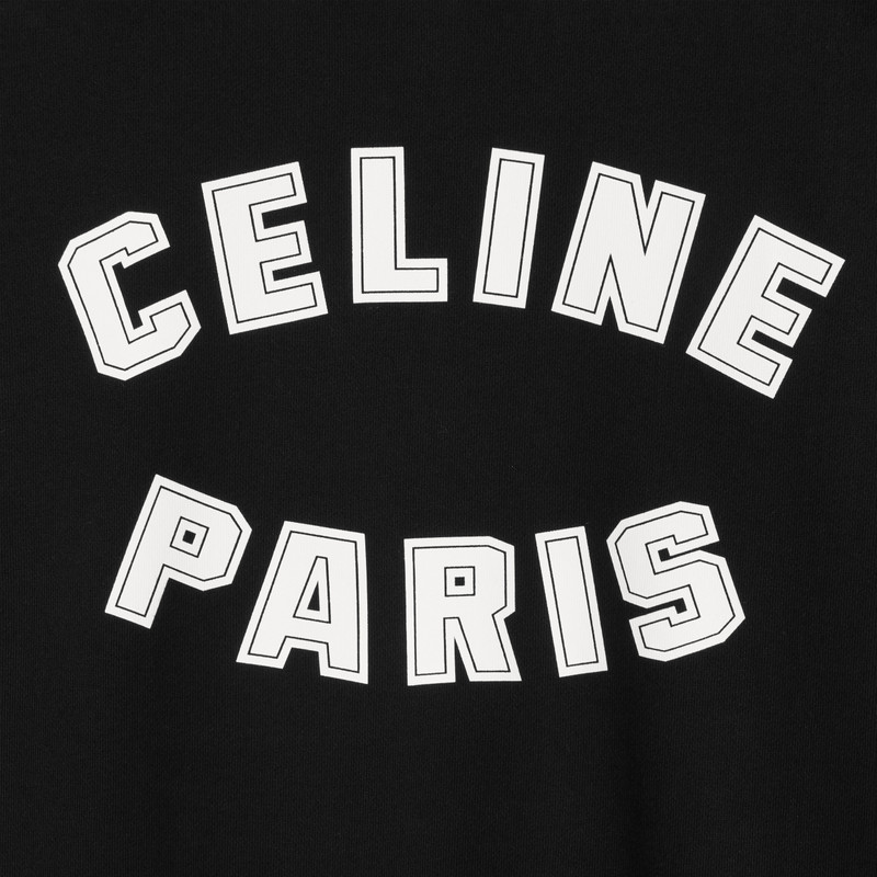 loose celine paris sweatshirt in cotton fleece 4