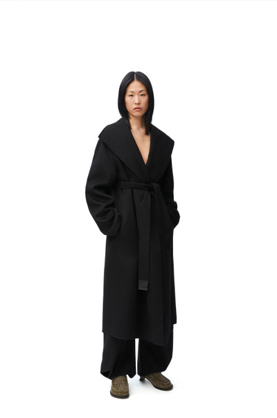 Loewe Belted coat in wool and cashmere outlook