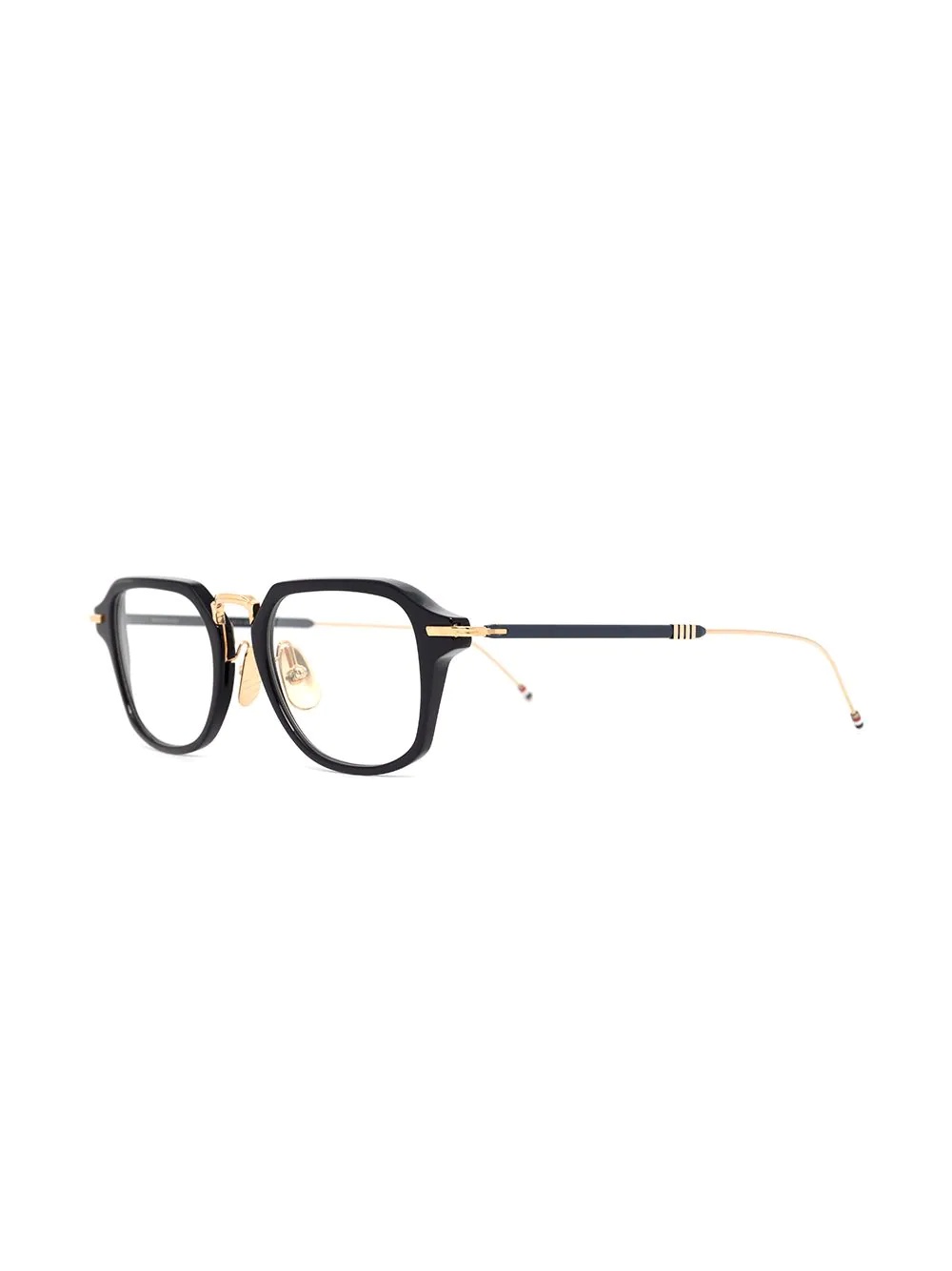 thick-frame rectangular lens glasses - 2