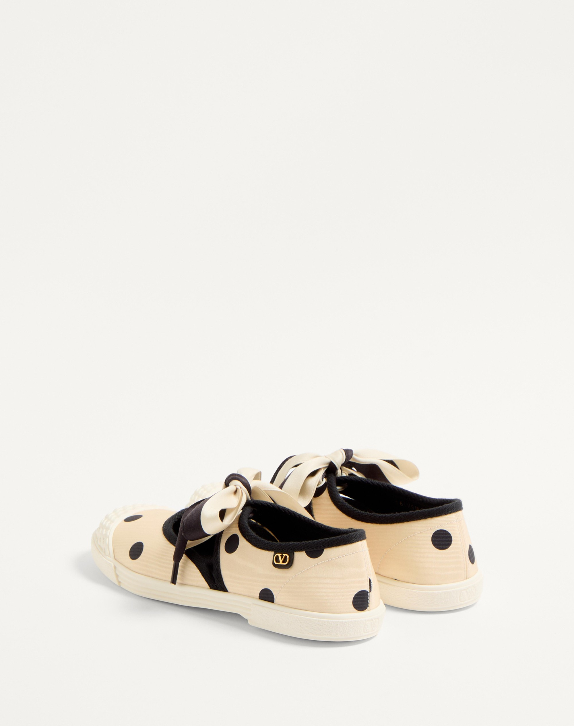 BAY BY BAY BALLERINA SNEAKERS IN MOIRÉ PLUS DE POIS FABRIC - 5