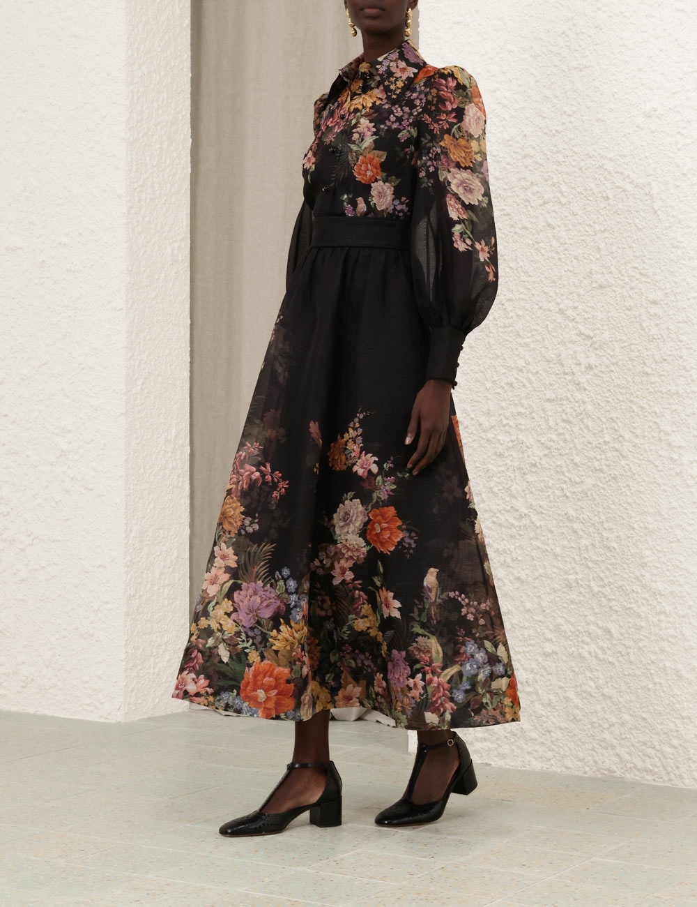 PAVILION GATHERED MIDI SKIRT - 3