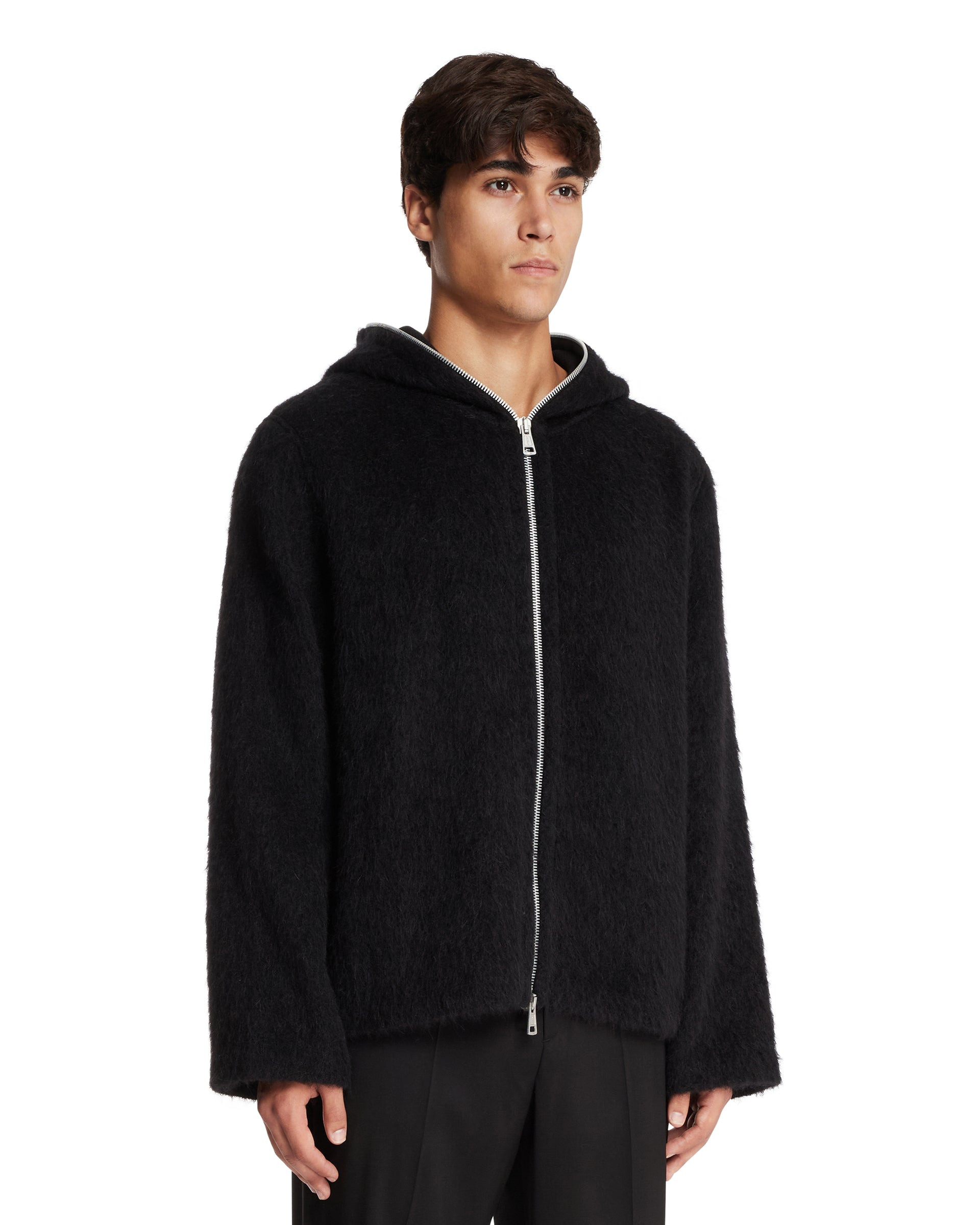 Black Wool Hoodie - 4