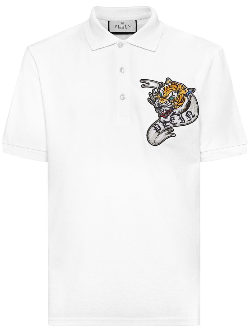 Tattoo-embroidered polo shirt 1
