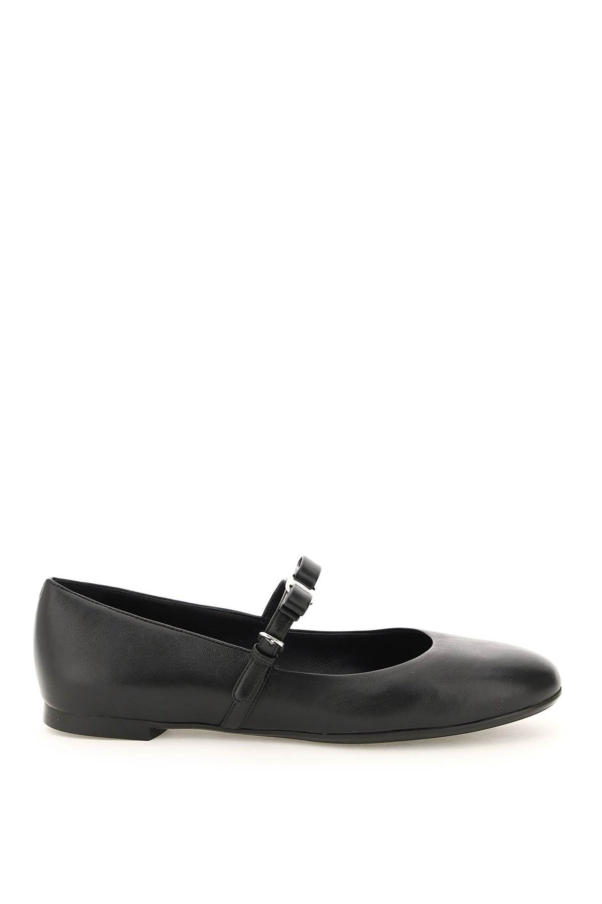 LEATHER BALLERINA FLATS - 1